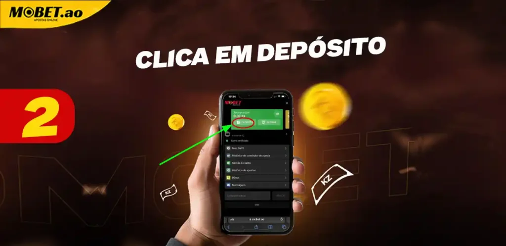 Como depositar na Mobet Angola